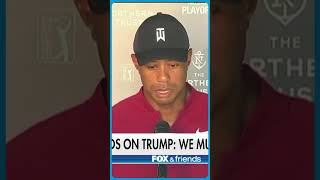 Tiger Woods defend his friendship with Donald Trump trump golf shorts [upl. by Llenahc]