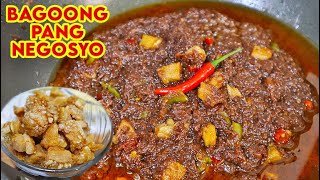 HOW TO MAKE BAGOONG ALAMANG WITH CRISPY PORK FAT PANGNEGOSYO  SHRIMP PASTE WITH CRISPY PORK [upl. by Neom740]