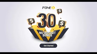 PrimeX offering 30 Forex No Deposit Bonus [upl. by Ahsekal]