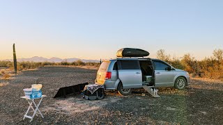 New Grocery Store in Town Day in the Life in Quartzsite AZ  Solo Female Van Life in a Minivan [upl. by Ennairol]