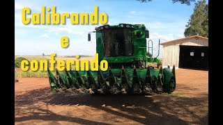 Preparando a máquina para a colheita do milho Calibrações e procedimentos John Deere S440 [upl. by Anauqes895]