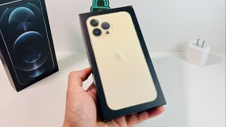 iPhone 13 Pro Max Gold Unboxing First Impressions [upl. by Weissberg]