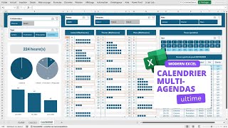 Créer un CALENDRIER annuel déquipe qui gère plusieurs agendas simultanément  Tuto de A à Z [upl. by Peggie]