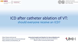 Should everyone receive an ICD after catheter ablation of ischemic VT [upl. by Flowers318]