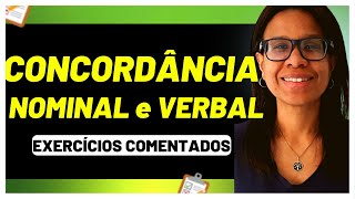 🚨QUESTÕES COMENTADAS de CONCORDÂNCIA VERBAL e NOMINAL Prof Eliane Vieira [upl. by Ahsima711]