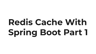 Redis Cache With Spring Boot in Hindi Part 1 [upl. by Becca]