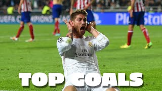 Sergio Ramos AMAZING Real Madrid GOALS [upl. by Sirap]