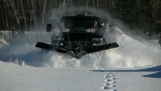 Snow Plowing 02 Silverado with Snowdogg VXF95 04 Silverado with Western Pro Plow with Custom Wings [upl. by Harrak588]