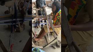 Making kente cloth in Ghana kente ghana fiberart voltaregion bonwirecloth clothing [upl. by Attenat]