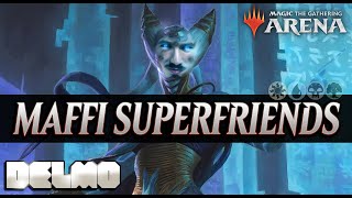 🟡🔵⚫🟢 4 Color Superfriends  Standard  Mazzi di Maffi Coi Baffi  Delmo MTG Arena [upl. by Hamid]