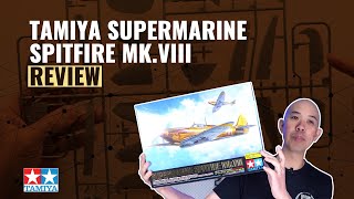 TAMIYA 132 Supermarine Spitfire MkVIII  Scale Model Review [upl. by Sukin]