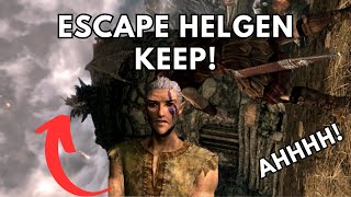 Escaping Helgen Keep  Skyrim Gameplay [upl. by Radnaxela147]