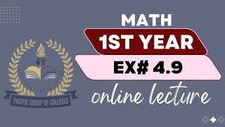 Math 1st Year Ex 49 16112024 [upl. by Elmo]