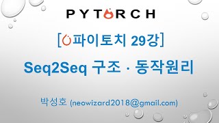 PyTorch 강의 29강 Seq2Seq 구조와 동작원리 [upl. by Nyahs]