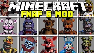 Minecraft EVIL FIVE NIGHTS AT FREDDYS MOD  FREDDY SPRINGTRAP MANGLE amp MORE  Modded MiniGame [upl. by Enyawal]