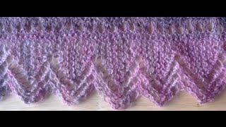 Knit Lace Edging Tutorial Video part 1 and 2  Lace Knitting Instruction [upl. by Jilleen]