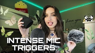 ASMR INTENSE MIC TRIGGER ASSORTMENT‼️Mic Pumping Brain Massage Mic GrippingBrushing Mouth Sounds [upl. by Elaina]