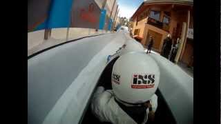 Beloved Adrenaline Olympia bob run StMoritz  Celerina reichbob 09022013 first person  POV [upl. by Kcered502]