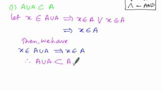 Algebra Proofs Laws of Set operations Idempotent Laws [upl. by Bubalo]