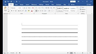 Shortcut Key to Draw Straight Lines in MS Word Word 20032019 [upl. by Vinay]