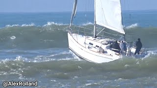 🚩 SPECTACULAIRE 🚩 LA PASSE DE CAPBRETON EST DÉCHAÎNÉE 🌊🥶⛵🛥️🇫🇷 [upl. by Nilla]