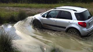 Suzuki SX4 offroad Wasserloch [upl. by Barth]