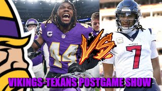 VIKINGSTEXANS POSTGAME SHOW 10 TAKEAWAYS [upl. by Ayetal]