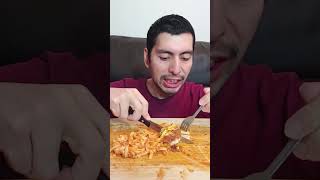 Homemade chicken parmigiana and pasta shorts mukbang chicken [upl. by Tihor902]