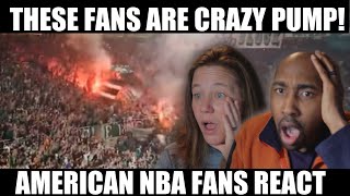 American NBA Fans React To Basketball fansand atmosphere USA vs Europe [upl. by Nyrroc]