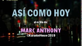 Karaoke  Asi Como Hoy Coros  Marc Anthony [upl. by Araed628]