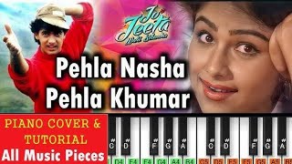 Pehla nasha pehla khumar  Piano tutorial  jo jeeta wo sikandar  piano hindi song [upl. by Ibib499]