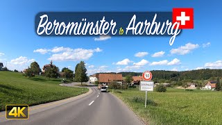 Switzerland 4K 🇨🇭 Driving from Beromünster to Aarburg [upl. by Tichon]