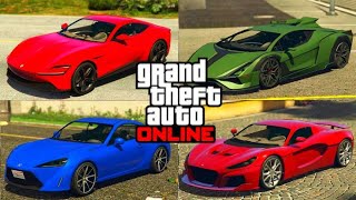 TOP 5 FASTEST CARS IN GTA 5 ONLINE 2024 [upl. by Enoed622]