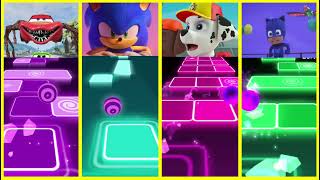 Easter mcqueen 🆚Sonic 🆚 pawpatrol 🆚 pjmasks  Coffindance Tiles Hope EDM Rush Gameplay tileshop [upl. by Etnohs]