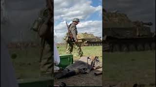 German army tank in WW2 reenacting [upl. by Yntrok27]