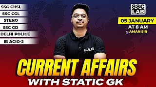 5 JAN 2024 CURRENT AFFAIRS  DAILY CURRENT AFFAIRS  CURRENT AFFAIRS TODAY  STATIC GK BY AMAN SIR [upl. by Bega]