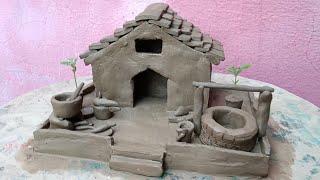 mitti ka ghar kaise banaya jata haiclay house for kidshow to build a clay house for school project [upl. by Walcoff]