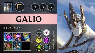 Galio Top vs Gragas Triple Kill Legendary  KR Challenger Patch 1422 [upl. by Carver]