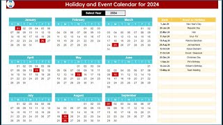 Dynamic Holiday and Event Calendar in Google Sheet  Step by Step tutorial [upl. by Drusy761]