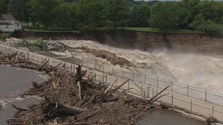 Partial failure of Minnesota dam confirmed as water levels begin to drop [upl. by Annahsat148]