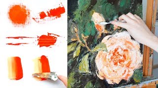 Painting TECHNIQUES Palette Knife amp DemoTutorial [upl. by Trixi]