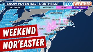 Biggest Snowstorm In Nearly 2 Years A Noreaster Targets East Coast I95 Corridor [upl. by Addi822]