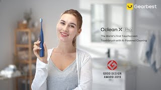 Oclean X Pro Smart Sonic Electric Toothbrush with Touch Screen  Gearbestcom [upl. by Aizatsana]