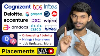 Live Placement Talks 🔴  Ask Me Anything  Tcs Infosys Wipro Accenture amp Many More [upl. by Vargas430]