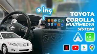 TOYOTA COROLLA E140 ➡ CARPLAY amp ANDROİDAUTO DESTEKLİ ANDROİD MULTİMEDYA SİSTEMİ [upl. by Baiel]