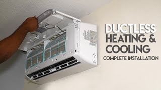 How To install Ductless AC amp Heating System  True DIY Mini Split MRCOOL [upl. by Chon154]