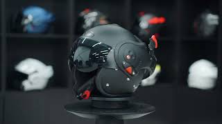 Discover the Roof Boxer V8 Alpha Matt Black ECE 2206 Motorcycle Helmet  Product overview [upl. by Christianna]