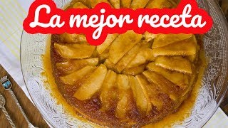 TORTA DE MANZANA INVERTIDA EN TRES PASOS apple pie [upl. by Vtarj327]