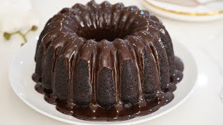 Super Moist Dark Chocolate Bundt Cake  Bundt Series [upl. by Bordiuk]