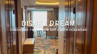 Disney Dream One Bedroom Concierge Suite 12020 disneycruise roomtour suite [upl. by Swithbert478]